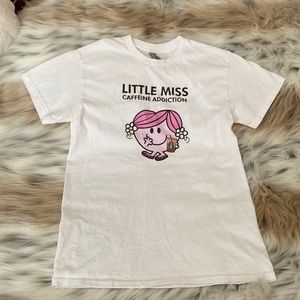 Little Miss caffeine addiction T-shirt GUC size S